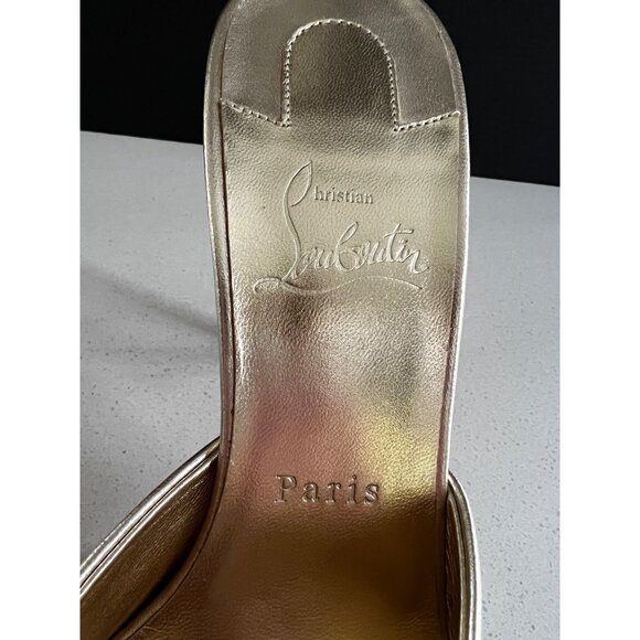 Christian Louboutin Me Dolly Peep Toe Slide Sandal  heels size 39 - Picture 5 of 12